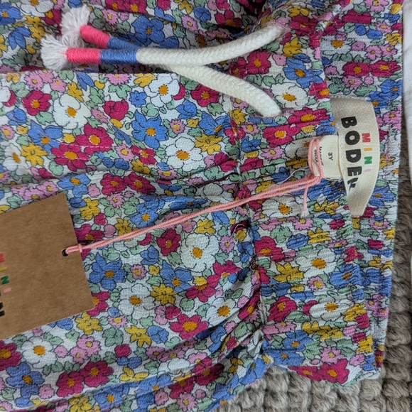 Floral Print Pants and Striped Top Set - Picture 2 of 6